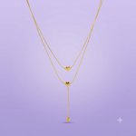 Double Layered Golden Heart Necklace