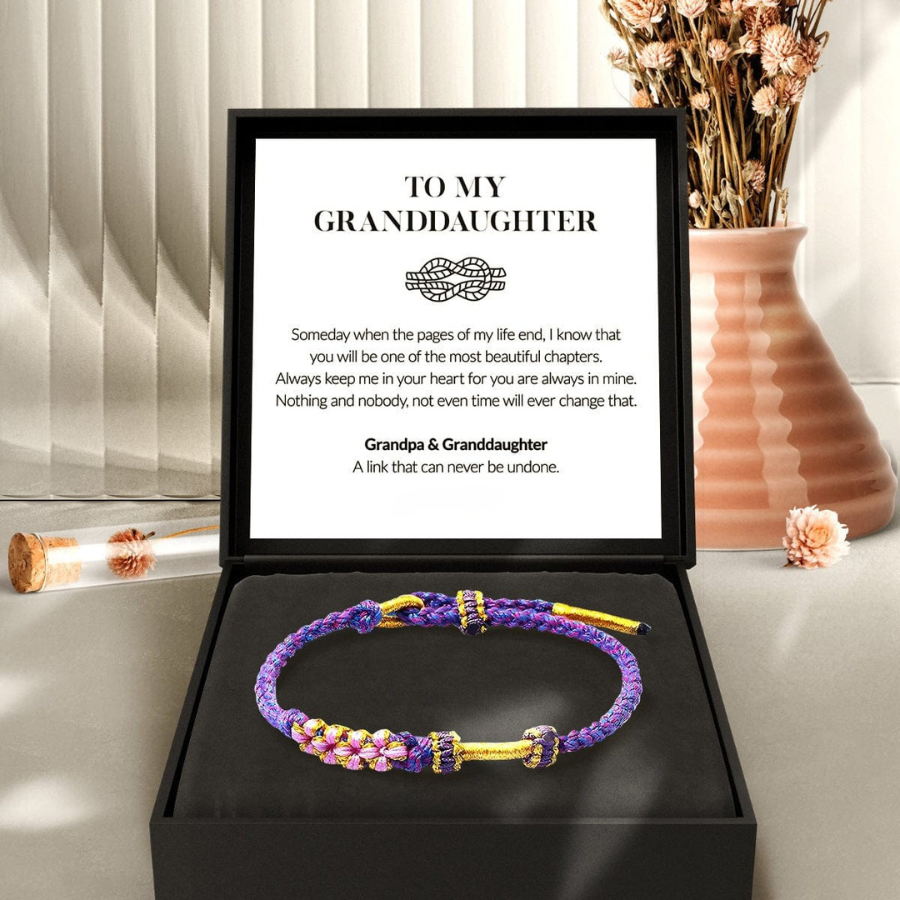 Daughter | A Link That Can Never Be Undone | Peach Blossom Knot Bracelet