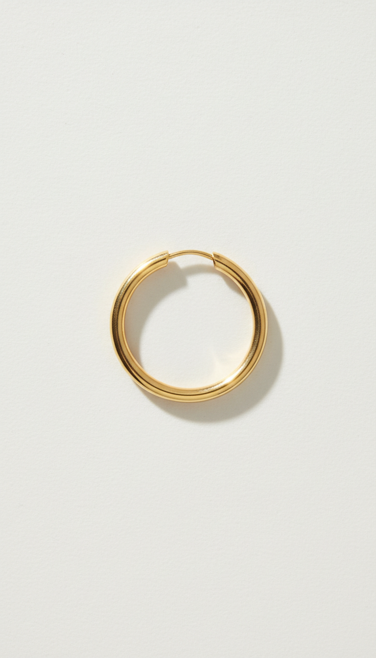 Gold hoop earrings, placeholder image