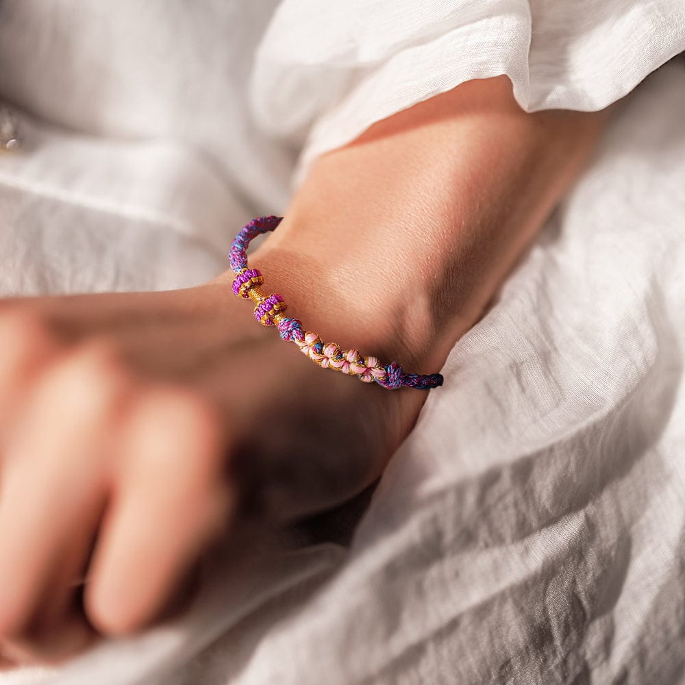 Daughter | A Link That Can Never Be Undone | Peach Blossom Knot Bracelet