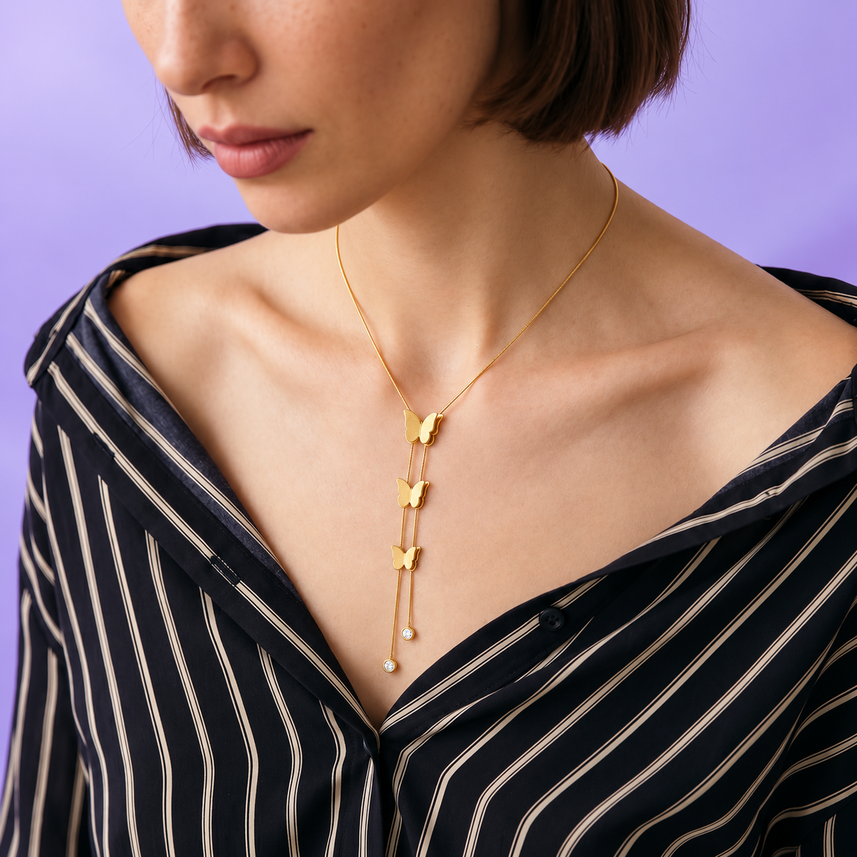 Butterfly Long Chain Necklace