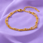 Beaded Beauty Layered Chain Bracelet
