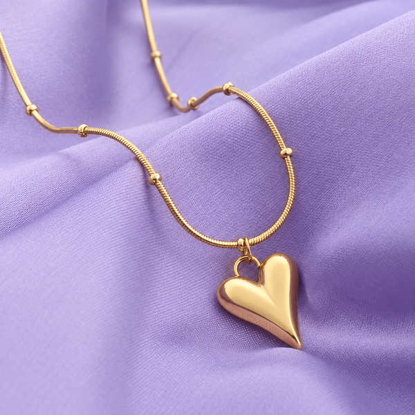 Heart Ball Chain Pendant Necklace