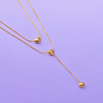 Double Layered Golden Heart Necklace
